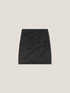 Minifalda drapeada de raya diplomática de lúrex image number 4
