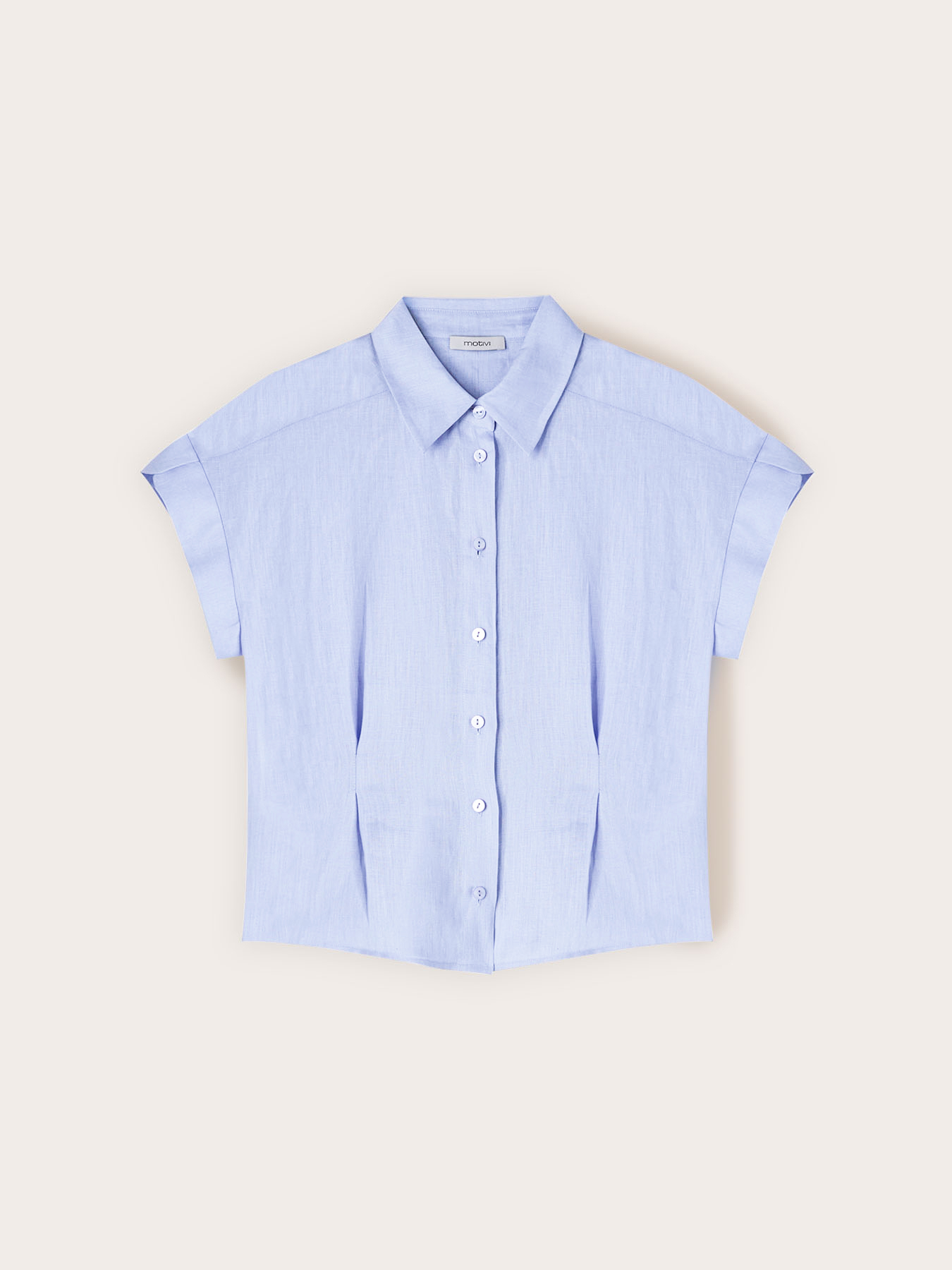Linen shirt with pleats image number 4