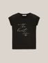T-shirt con scritta ricamata image number 3