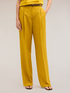 Linen viscose palazzo trousers with pleating image number 0
