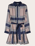 Hemdblusenkleid aus Satin mit Print image number 4