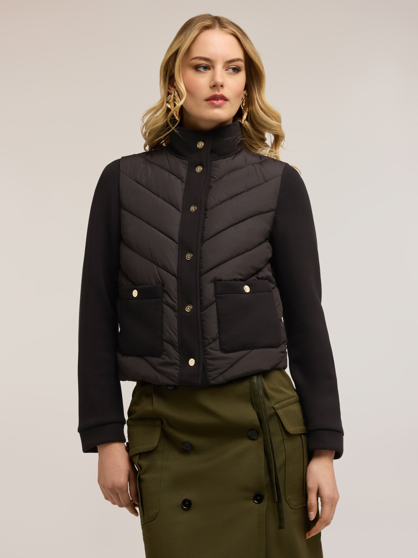 Two-tone puffer jacket image number 0