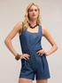 Combinaison courte en denim m&eacute;lange lyocell image number 3
