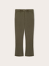 Solid colour kick flare trousers image number 4