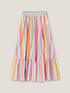 Long skirt with striped ruffle image number 3