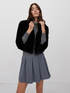 Cappotto corto in simil pelliccia image number 2