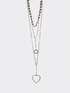 Multi-strand necklace with heart-shaped charm image number 0