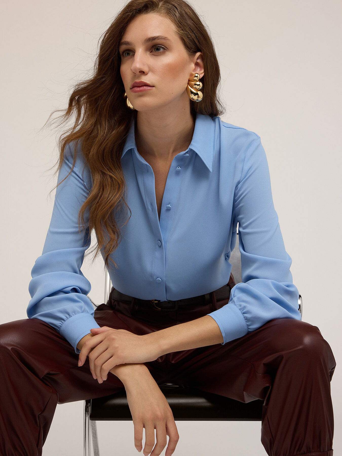 Chemise avec boutons recouverts image number 3