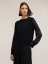 Viscose sweater with satin sleeves image number 0