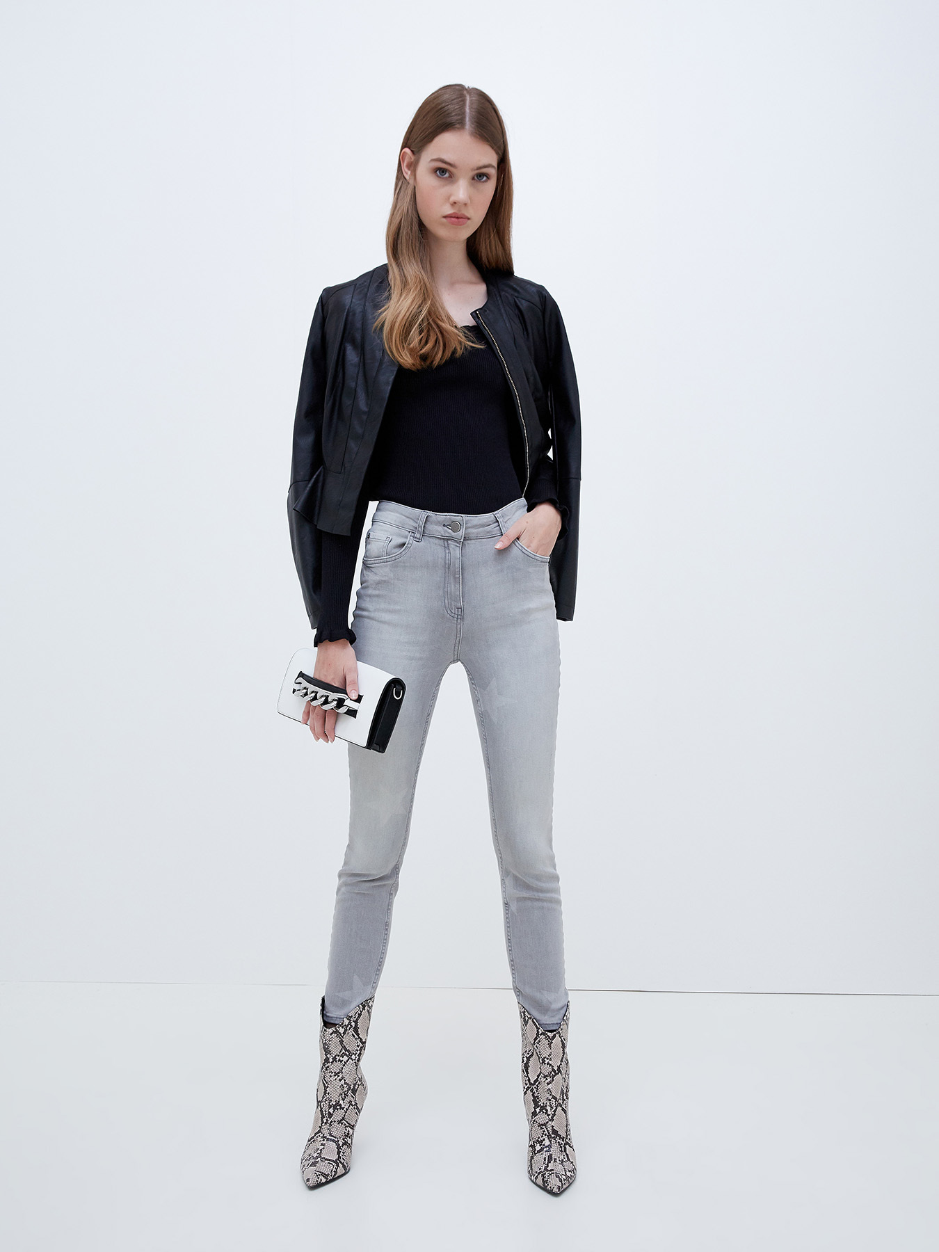 Jeans skinny modello Gisele stampa stelle image number 0