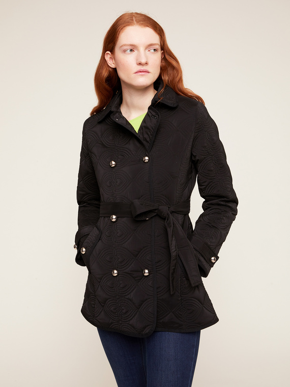 Lightweight double-breasted quilted jacket