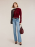 Ribbed turtleneck sweater with jewel buttons image number 1