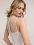 Cr&ecirc;pe top with tulle inserts image number 2