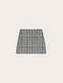 Minifustă din tweed cu print carouri image number 4