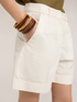 High-waisted cotton shorts image number 3