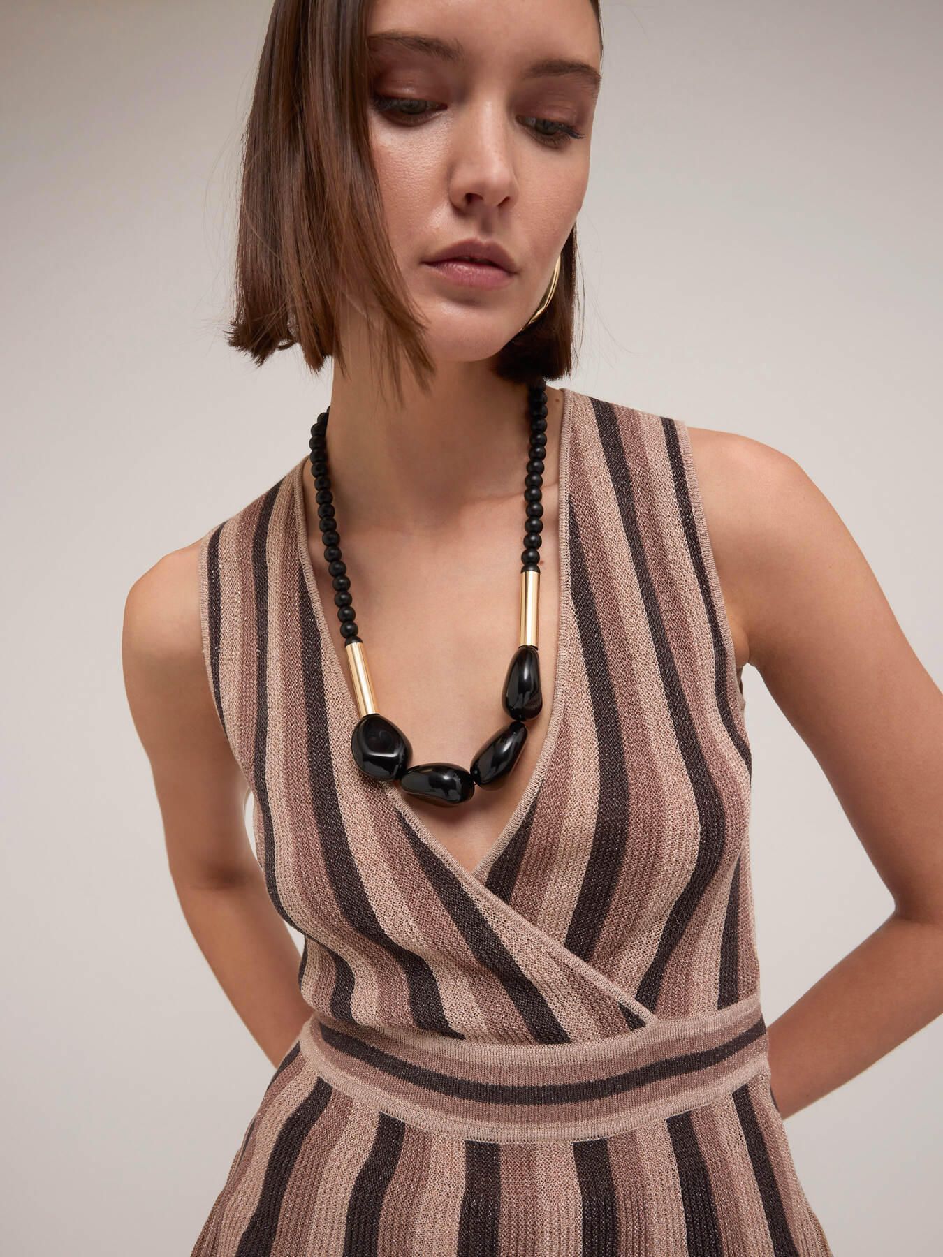 Top en maille lurex &agrave; rayures image number 3