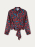 Animal-print patterned satin fit shirt image number 3