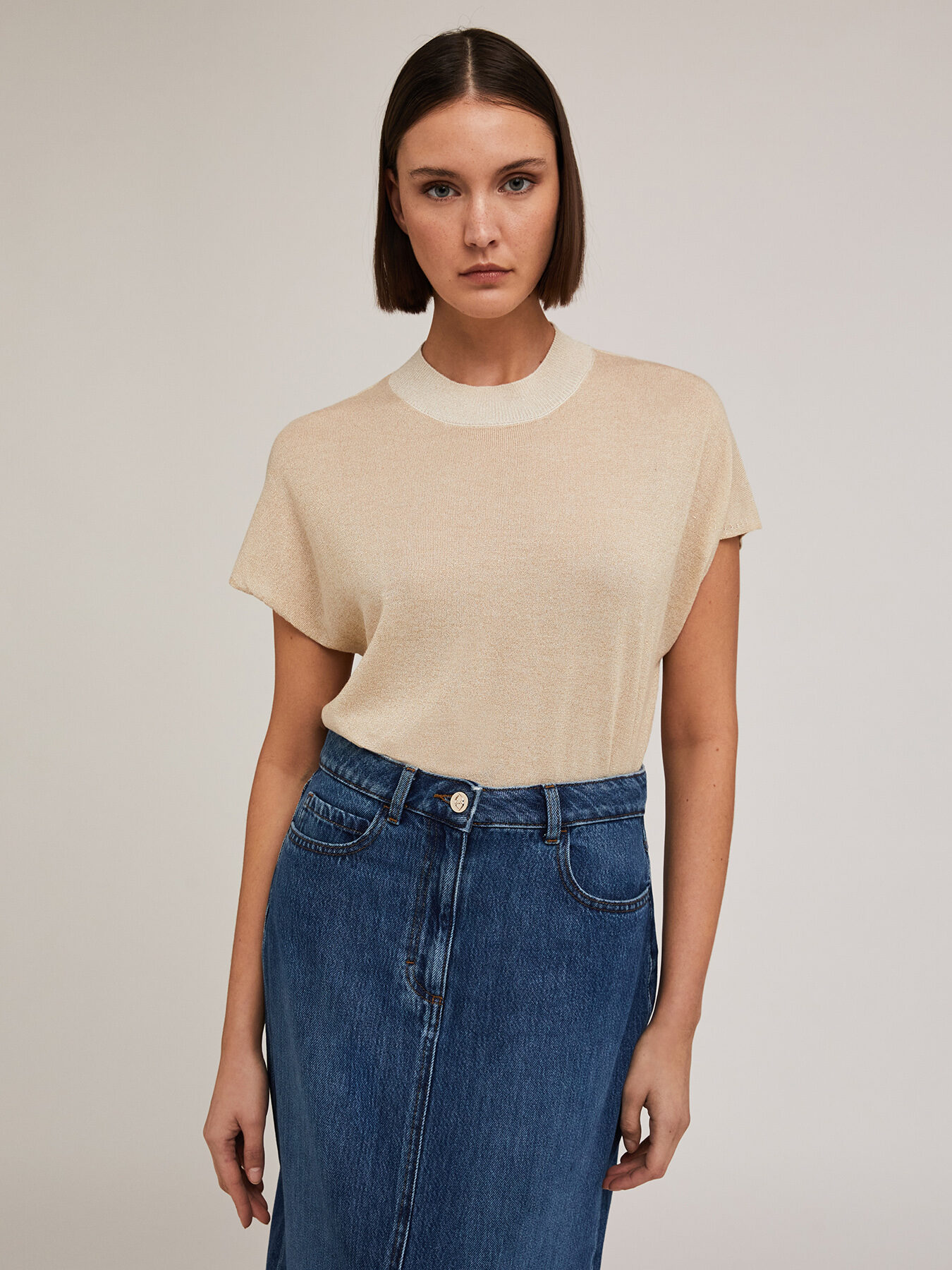 Maglia a kimono in viscosa lurex image number 2