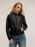 Bikerjacke mit Rei&szlig;verschluss und Schneidern&auml;hten image number 0