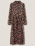 Midi-Kleid in Georgette mit Herzmuster image number 3