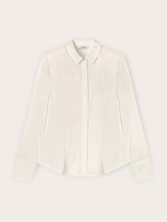 Mixed cotton poplin shirt