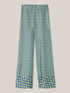 Pantaloni largi cu imprimeu geometric image number 4