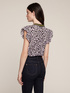 Flowing animal patterned blouse image number 1