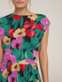 Long viscose dress with floral pattern image number 2