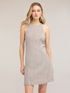 Short dress in yarn-dyed linen blend image number 2