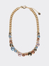 Necklace with gold and stone chain image number 0
