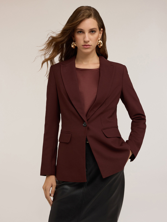 Blazer croisé en mélange de viscose