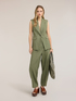 Tailored linen blend vest image number 2