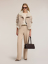 Short jacket with shearling trim image number 2