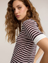 Striped openwork viscose blend sweater image number 3