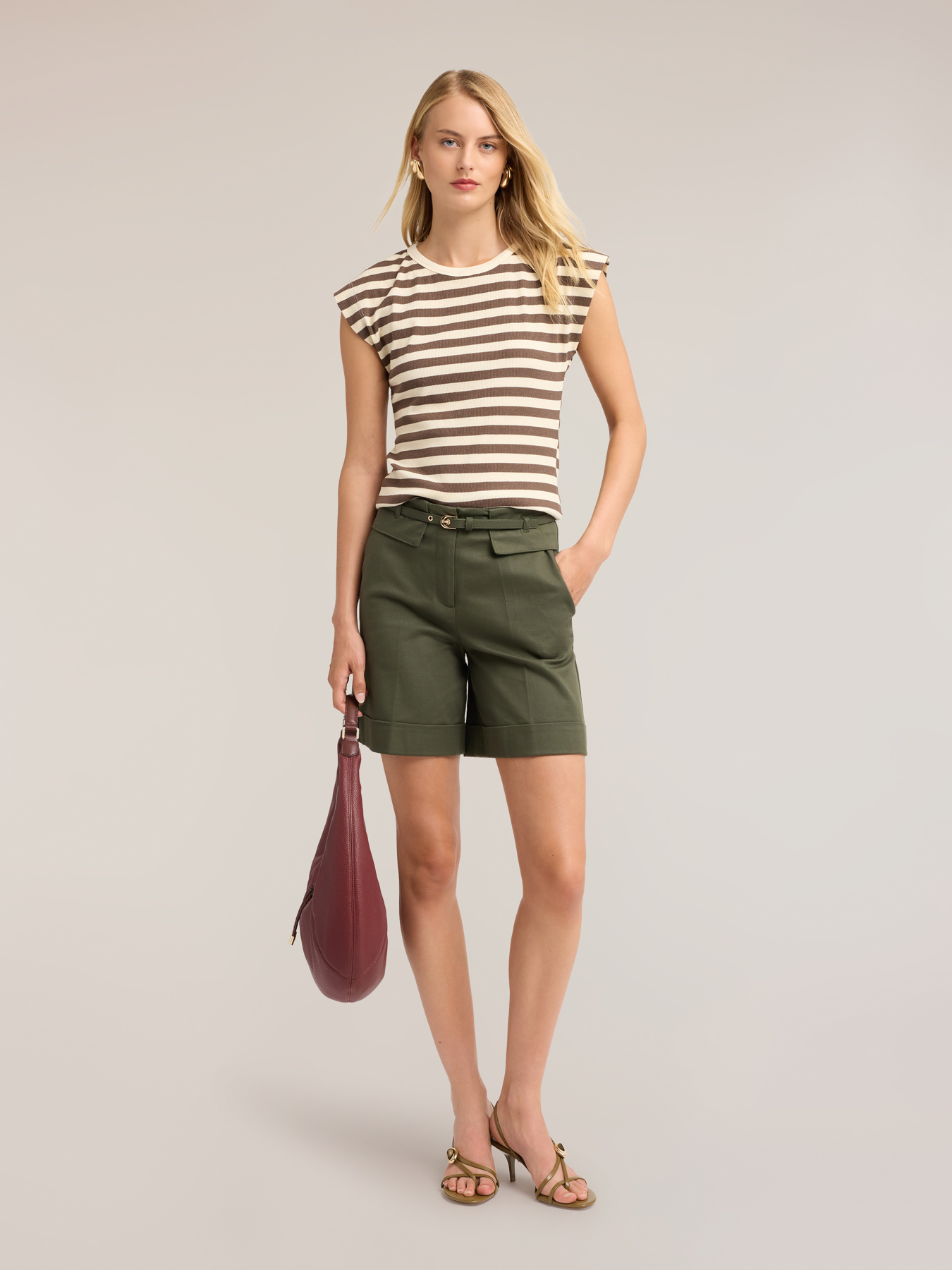 Striped ribbed jersey T-shirt image number 2