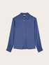Viscose satin shirt with metal buttons image number 4