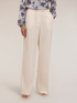 Pantalon palazzo en lyocell avec pli marqu&eacute; image number 0