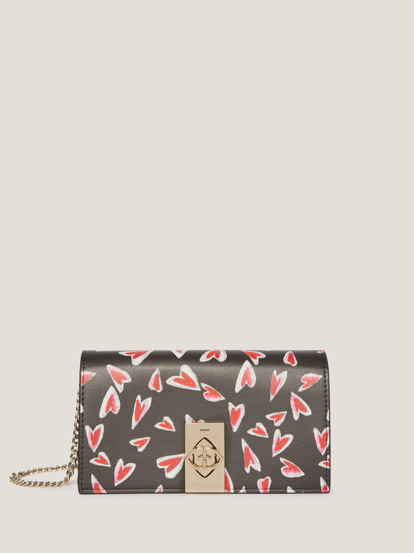 Wallet Bag in similpelle fantasia cuori image number 0