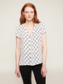 Flowing diamond-patterned blouse image number 0