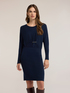 Figurbetontes Strickkleid mit Drapierung image number 0