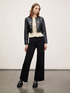 Bolero jacket in coated fabric with buttons image number 3