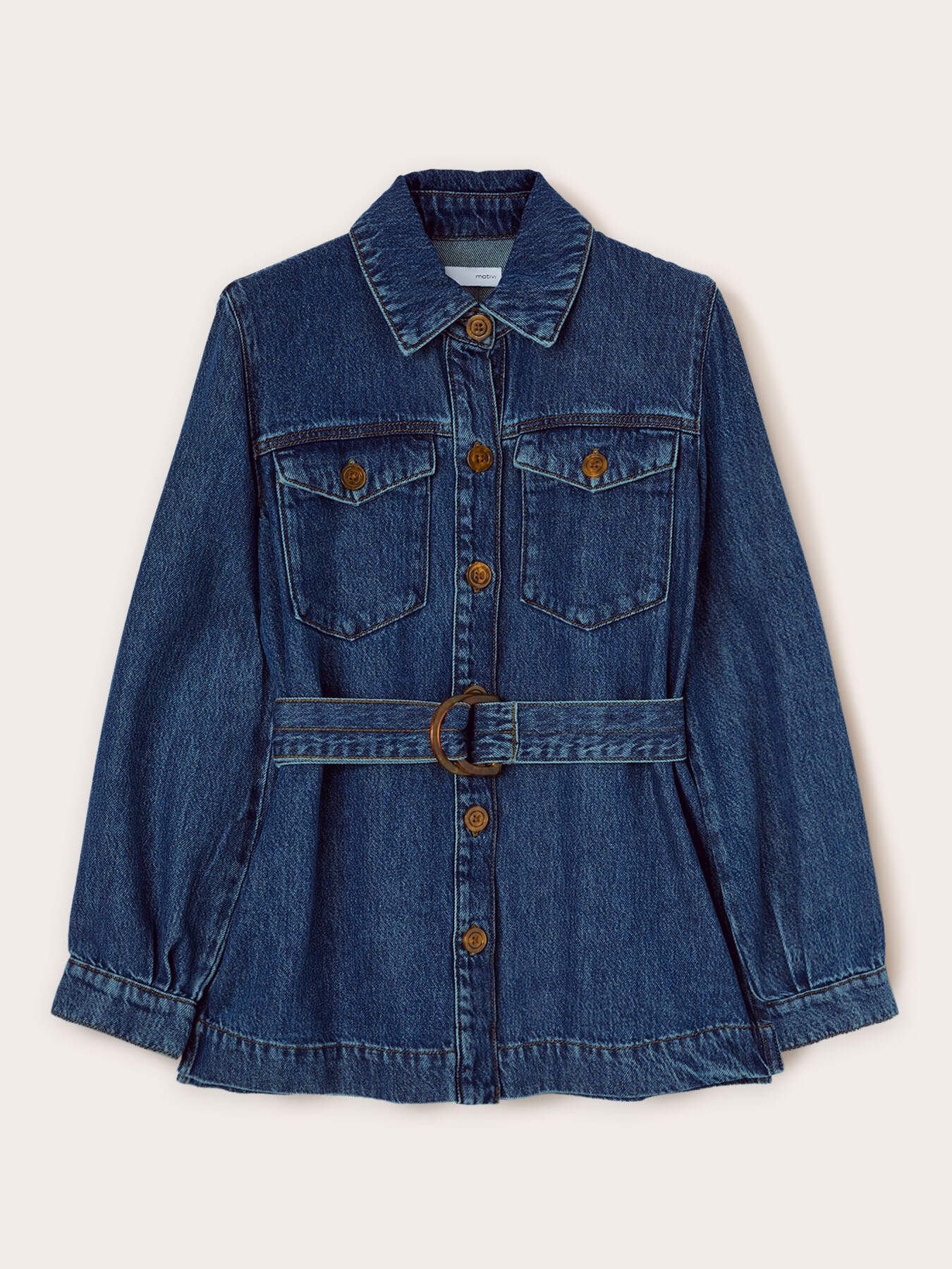 Jeans-Safarijacke aus Lyocell-Mischung image number 4