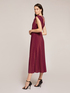 Long pleated lurex jersey dress image number 1