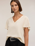 Blusa con scollo a V e maniche a volo image number 3