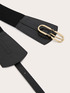Ceinture haute &eacute;lastique avec boucle en m&eacute;tal image number 2