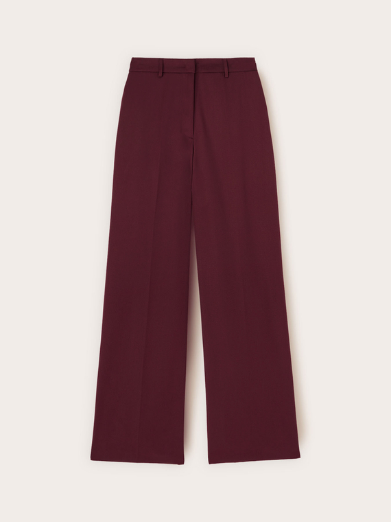 Wide-leg trousers with pressed crease
