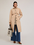 Single-breasted trench coat in technical fabric image number 0