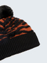 Zebra design knitted beanie image number 1