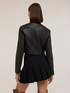 Cropped jacket in coated fabric image number 1