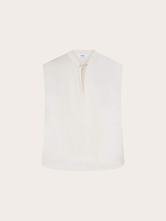 Bluse aus Satin mit Stehkragen